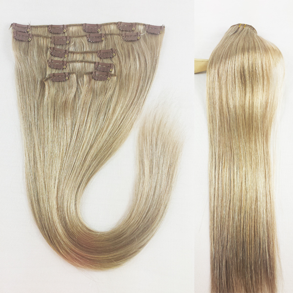 Remy 22 human hair clip in hair extensions JF0100